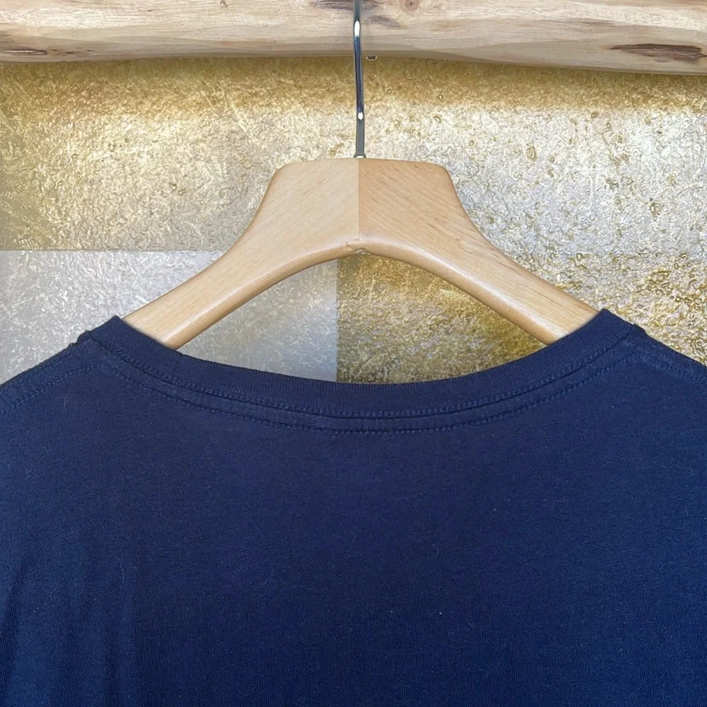 Old Navy Boys Beach Navy Blue Scoop Neck Graphic T-Shirt, Size Large